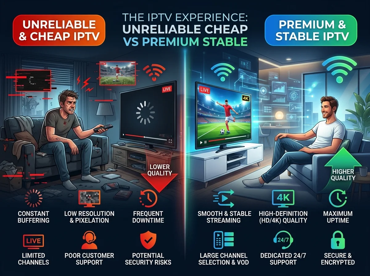 Comparing IPTV services by compatibility, support and streaming performance